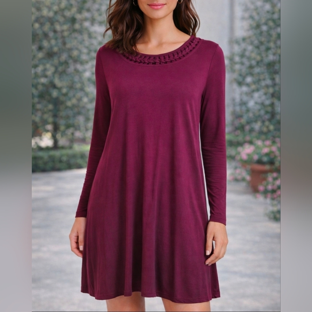 Charlie Paige Purple Long Sleeve Tunic